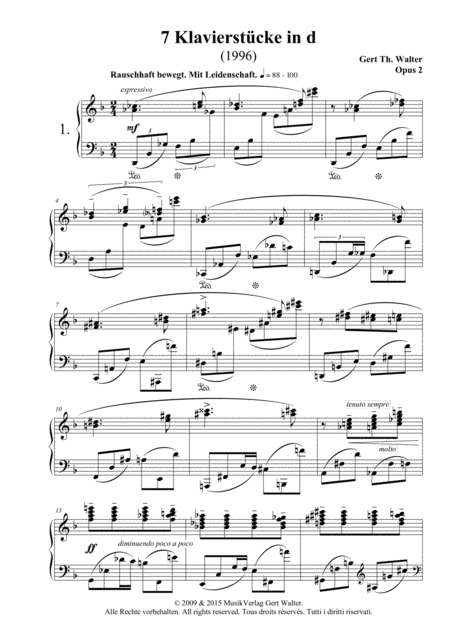 Free Sheet Music 7 Pieces For Piano