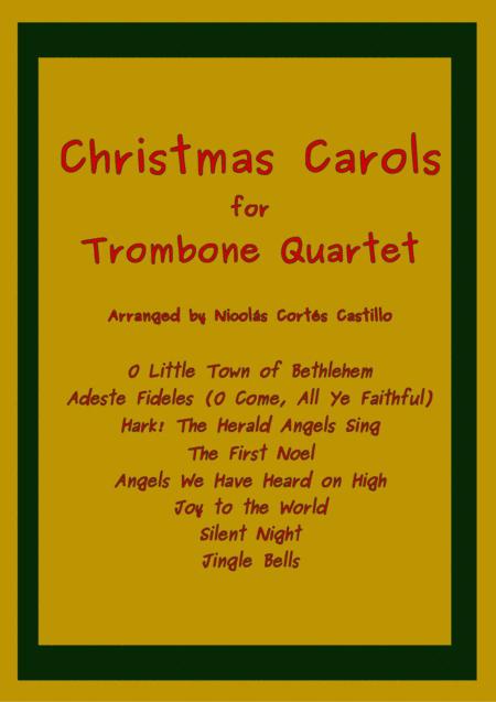 Free Sheet Music 8 Christmas Carols For Trombone Quartet