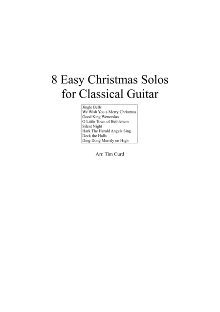 8 Easy Christmas Solos For Guitar Sheet Music