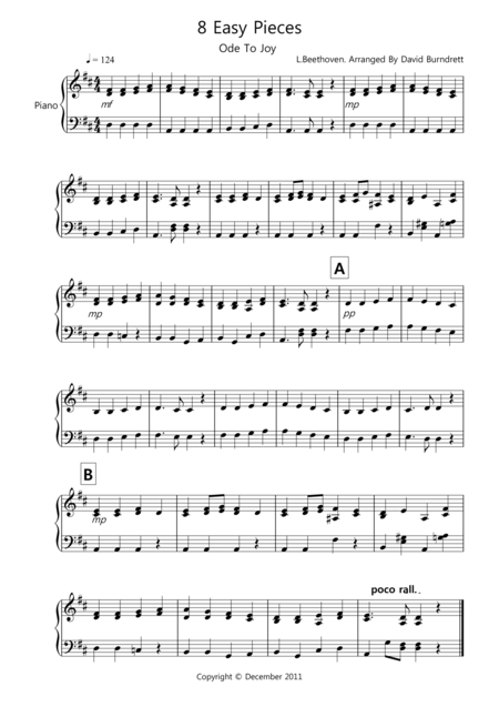 8 Easy Pieces For Piano Solo Sheet Music