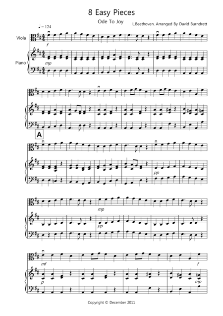 Free Sheet Music 8 Easy Pieces For Viola And Piano