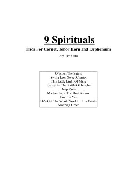 Free Sheet Music 9 Spirituals Trios For Cornet Tenor Horn And Euphonium