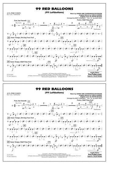 99 Red Balloons Arr Holt And Conaway Aux Percussion Sheet Music