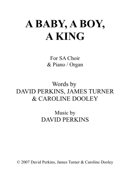 A Baby A Boy A King Sheet Music