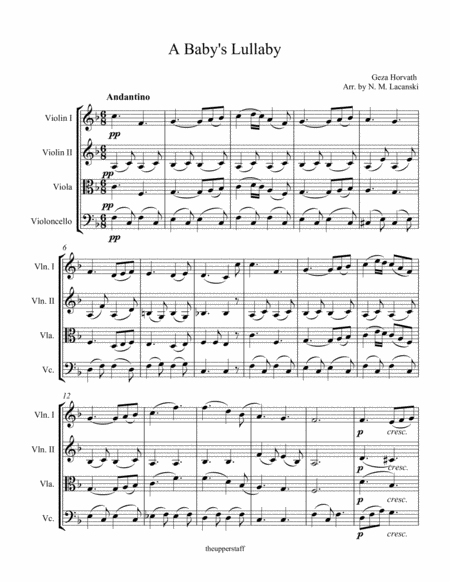 A Babys Lullaby Sheet Music