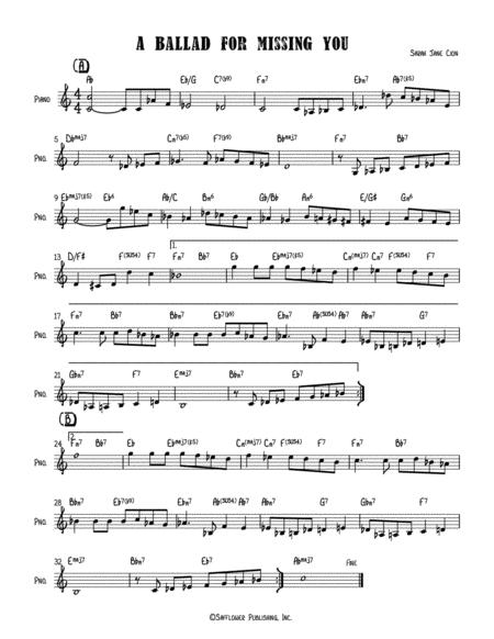 A Ballad For Missing You Sheet Music