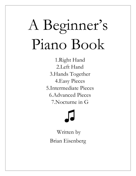 Free Sheet Music A Beginners Piano Book