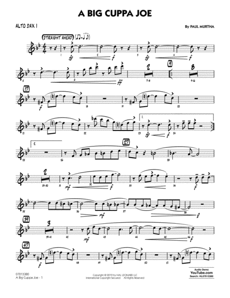 A Big Cuppa Joe Alto Sax 1 Sheet Music