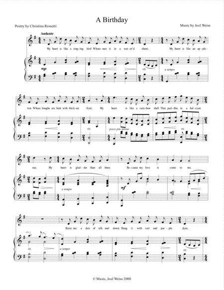 A Birthday Sheet Music