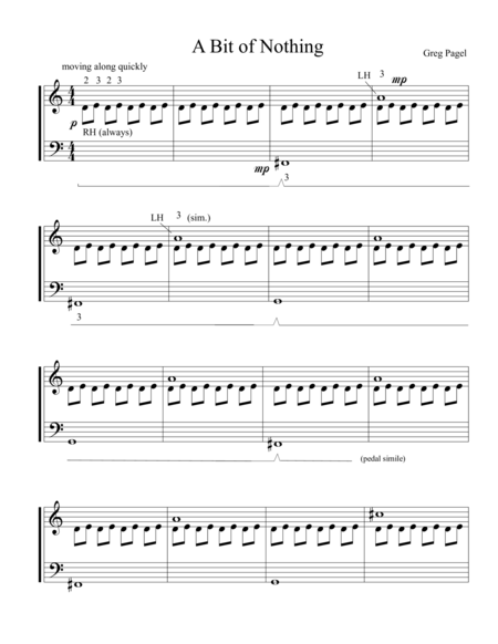 A Bit Of Nothing Sheet Music