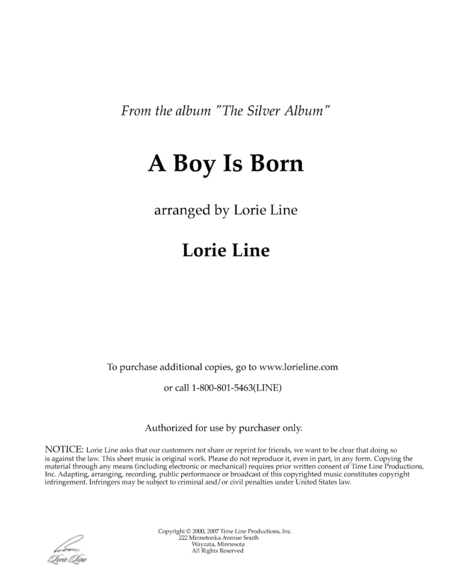 A Boy Is Born In Bethlehem Sheet Music