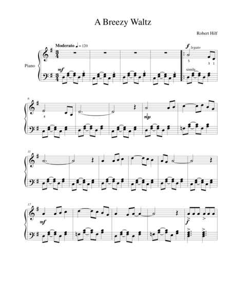 A Breezy Waltz Sheet Music