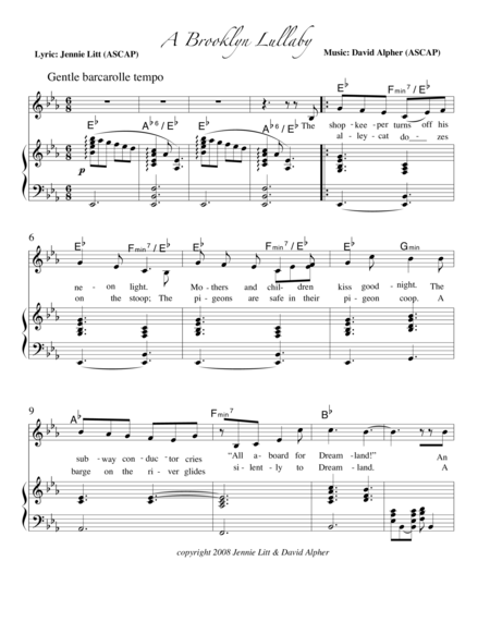 A Brooklyn Lullaby Sheet Music