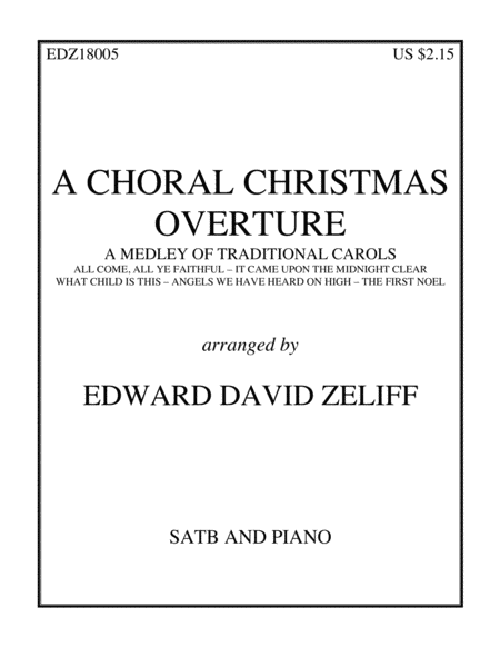 Free Sheet Music A Choral Christmas Overture