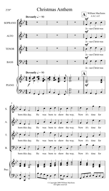 A Christmas Anthem Sheet Music