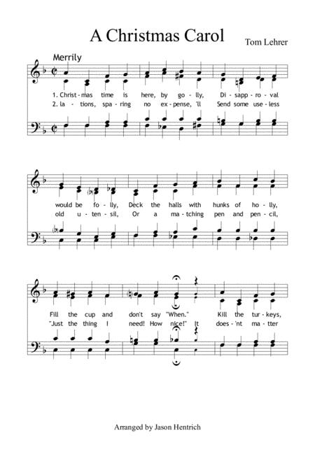 A Christmas Carol Tom Lehrer Sheet Music