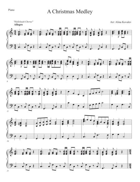 A Christmas Medley For 3 Violins Piano Accompaniment Sheet Music