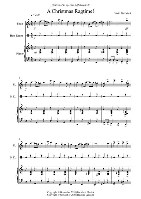 A Christmas Ragtime For Flute And Piano Sheet Music