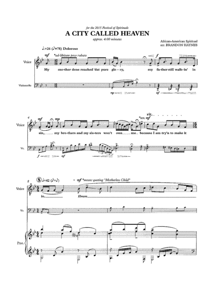 A City Called Heaven Sheet Music