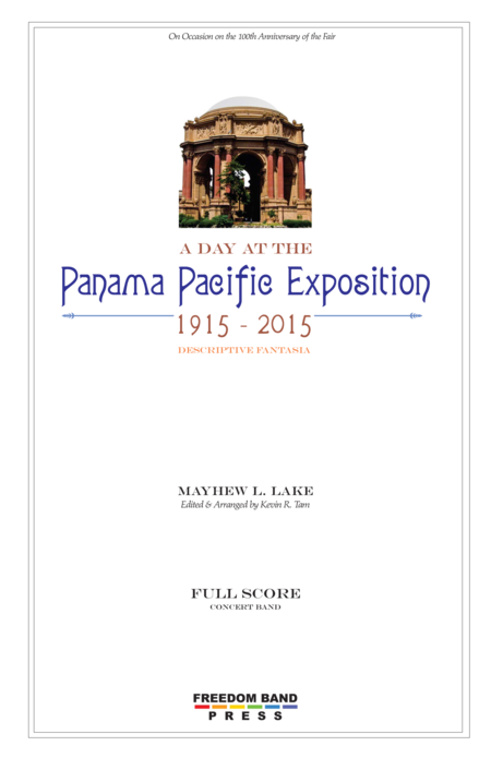 Free Sheet Music A Day At The Panama Pacific Exhibition Score