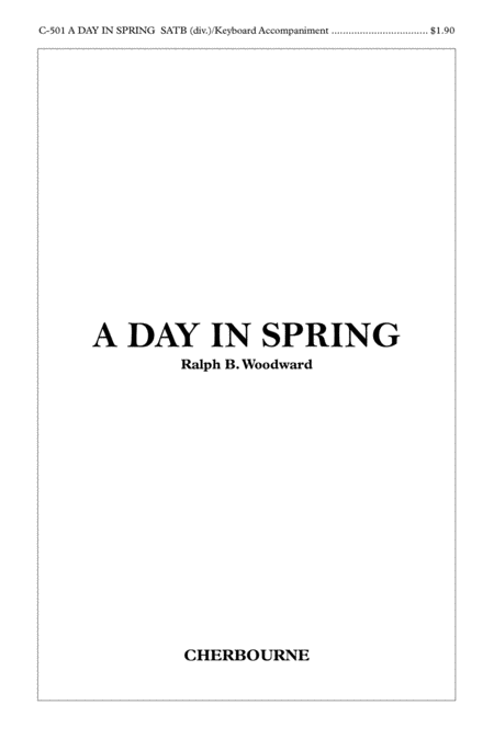 A Day In Spring Sheet Music