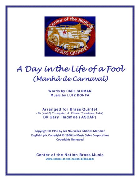 A Day In The Life Of A Fool Manh De Carnaval Sheet Music