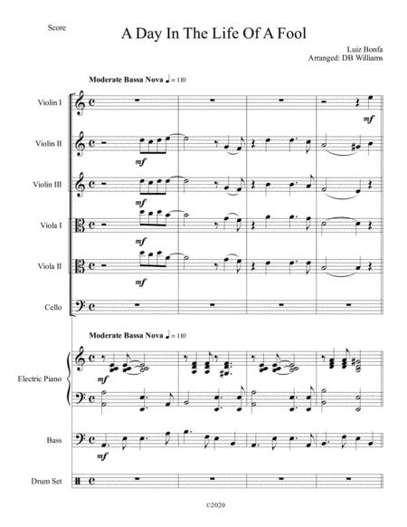 A Day In The Life Of A Fool Manha De Carnaval String Sextet Sheet Music