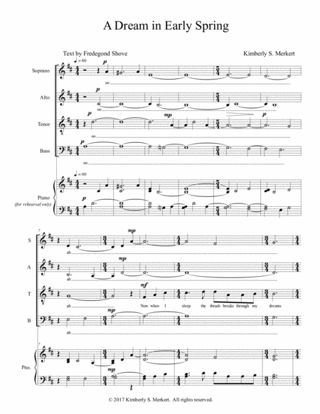 A Dream In Early Spring Sheet Music