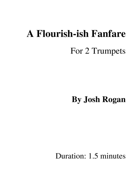 A Flourish Ish Fanfare For 2 Trumpets Sheet Music