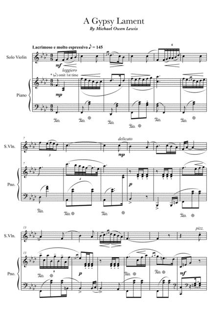 A Gypsy Lament Sheet Music