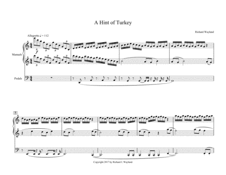 A Hint Of Turkey Sheet Music