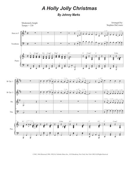 A Holly Jolly Christmas Brass Quartet And Piano Sheet Music