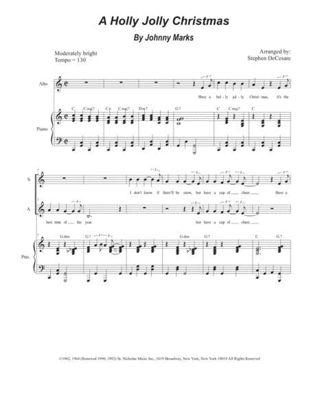 A Holly Jolly Christmas Duet For Soprano And Alto Solo Sheet Music