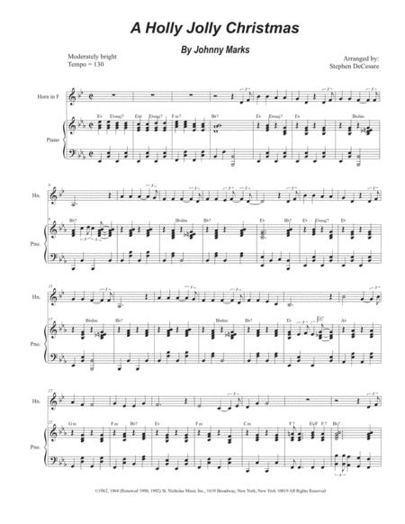 A Holly Jolly Christmas French Horn Solo And Piano Sheet Music