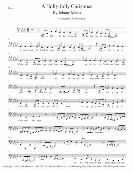 A Holly Jolly Christmas Original Key Tuba Sheet Music