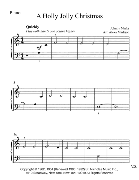 A Holly Jolly Christmas Primer Sheet Music