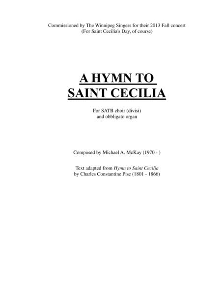 A Hymn To Saint Cecilia Sheet Music