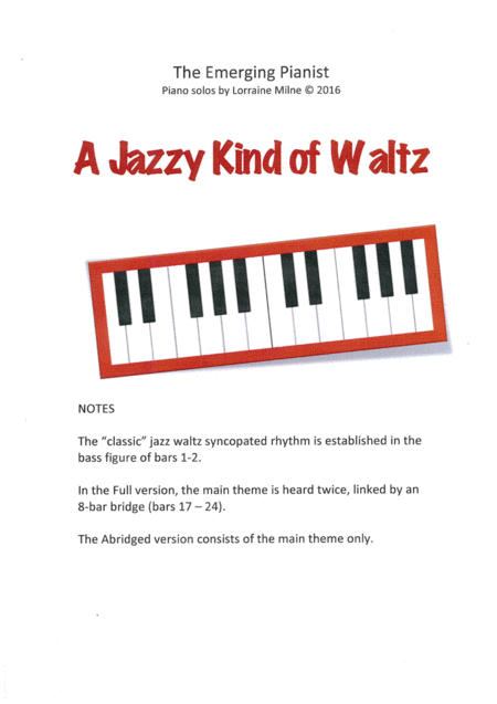 A Jazzy Kind Of Waltz Sheet Music