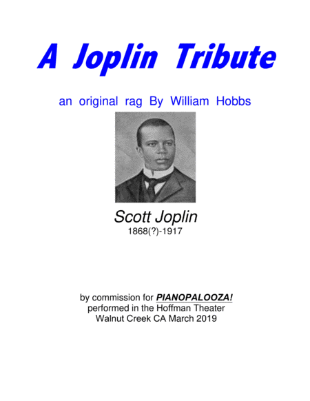 Free Sheet Music A Joplin Tribute