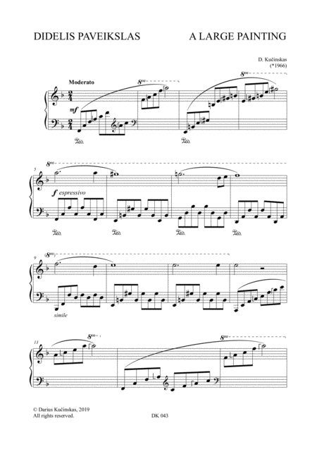 A Large Painting Sheet Music