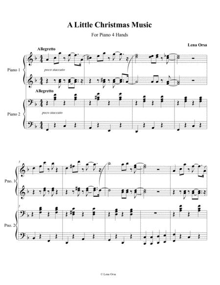 A Little Christmas Music For Piano 4 Hands New Edition Sheet Music