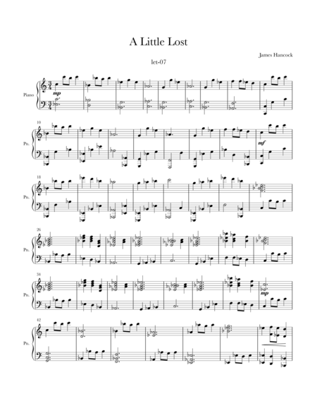 A Little Lost Sheet Music