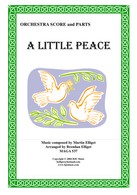 Free Sheet Music A Little Peace Orchestra Score And Parts Pdf