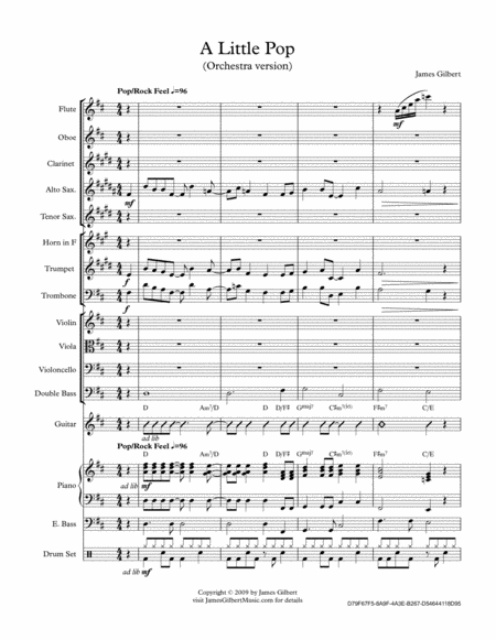 Free Sheet Music A Little Pop Ie030