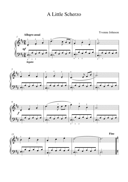 Free Sheet Music A Little Scherzo