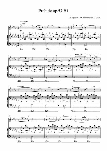 Free Sheet Music A Lyadov Prelude In D Flat Op 57 1