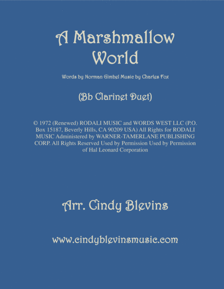 A Marshmallow World Arranged For Bb Clarinet Duet Sheet Music