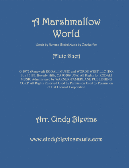 A Marshmallow World Arranged For Flute Duet Sheet Music