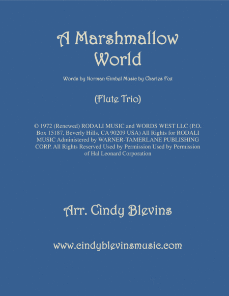 A Marshmallow World Arranged For Flute Trio Sheet Music
