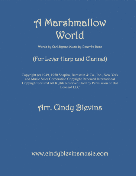 A Marshmallow World Arranged For Lever Harp And Bb Clarinet Sheet Music